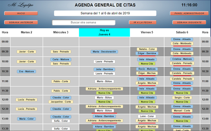 Imagen de la aplicacin Agenda de citas